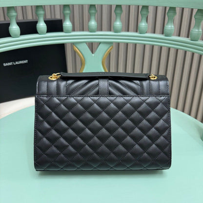 Bolsa Envelope Couro Preto