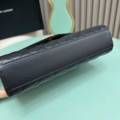 Bolsa Envelope Couro Preto