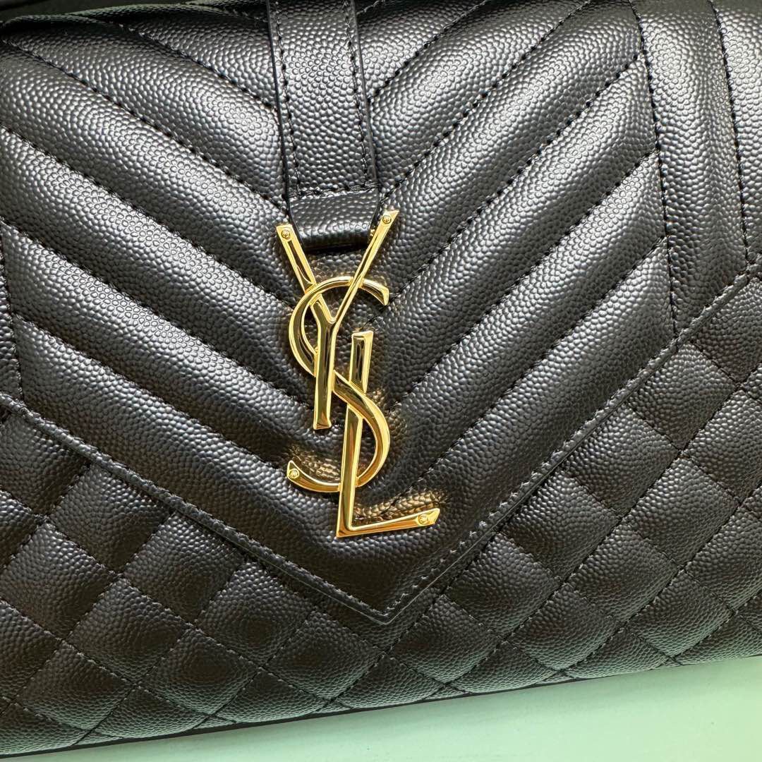 Bolsa Envelope Couro Preto