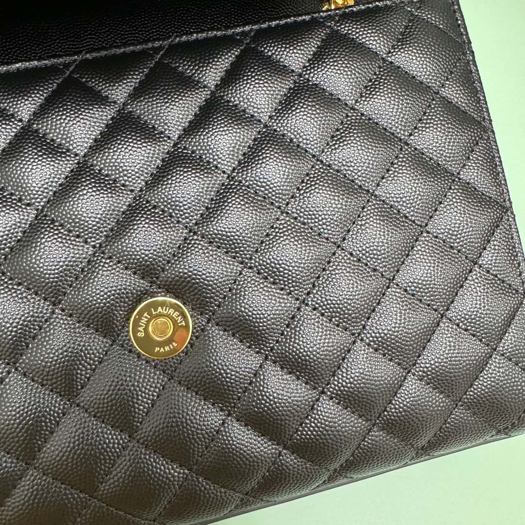 Bolsa Envelope Couro Preto