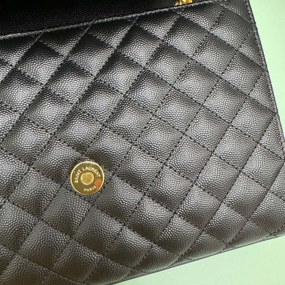 Bolsa Envelope Couro Preto