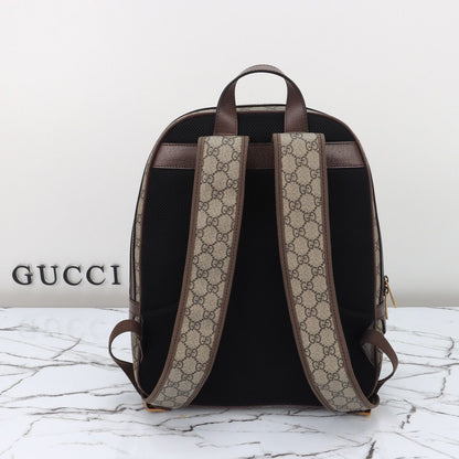 Mochila Couro Padrão Entrelaçado Marrom Medium