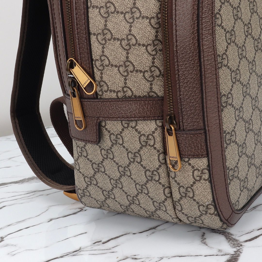 Mochila Couro Padrão Entrelaçado Marrom Medium