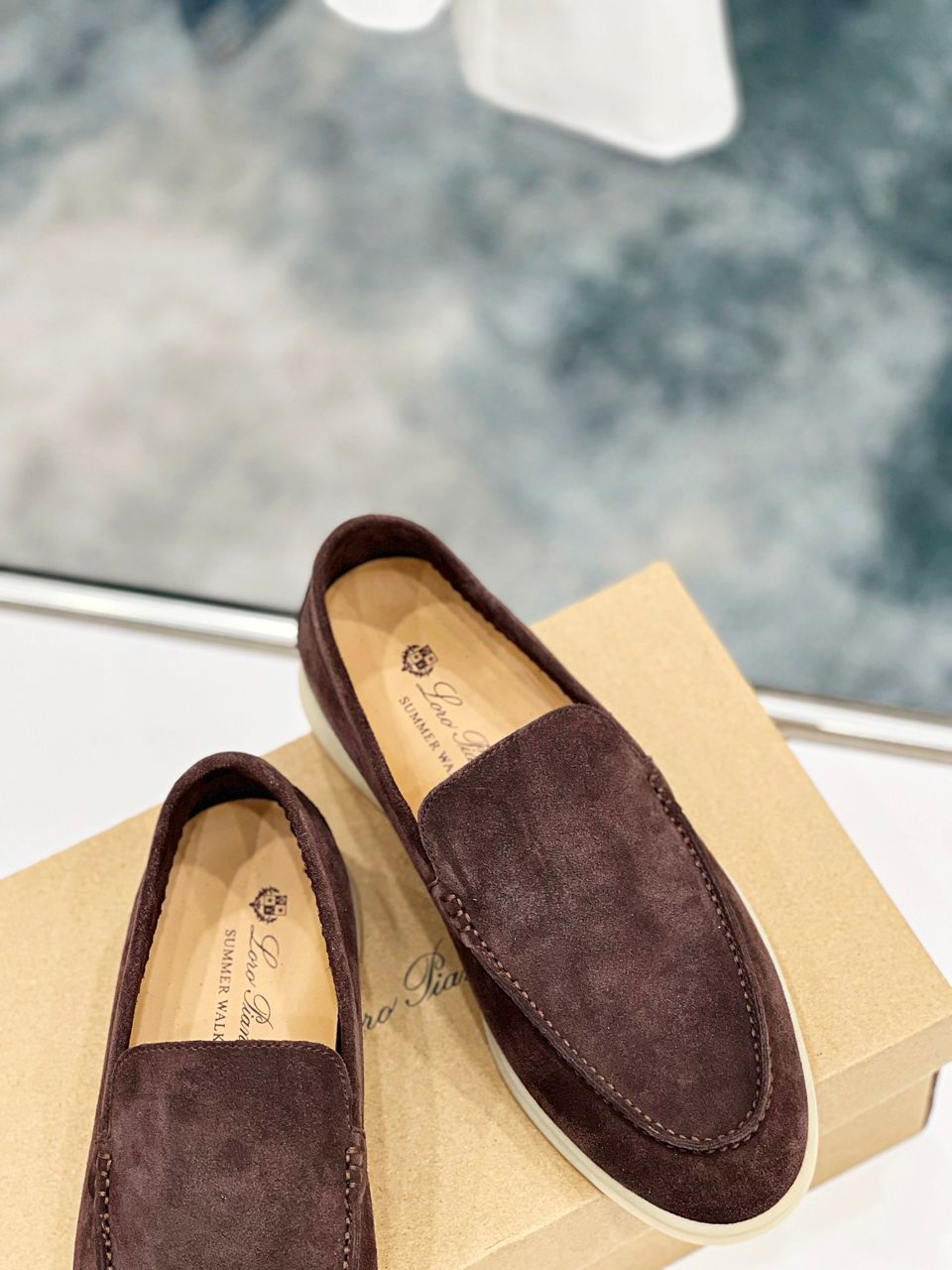 Mocassim Camurça Bege Comfort Casual
