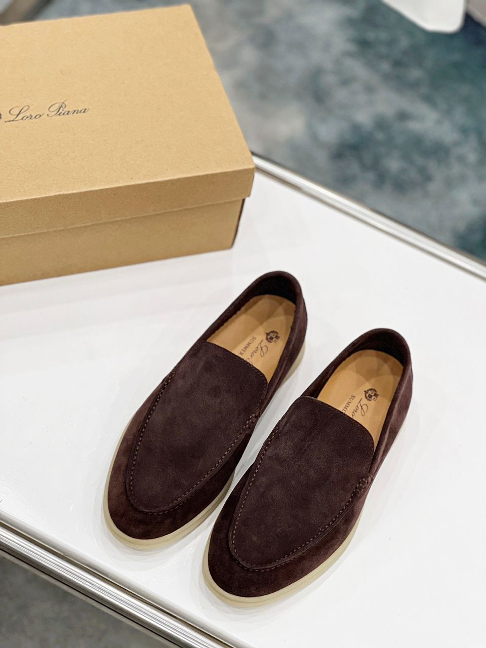 Mocassim Camurça Bege Comfort Casual