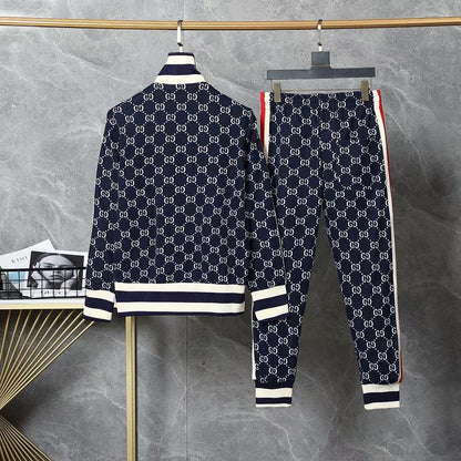 Moletom Jacquard Padrão Monograma Geométrico