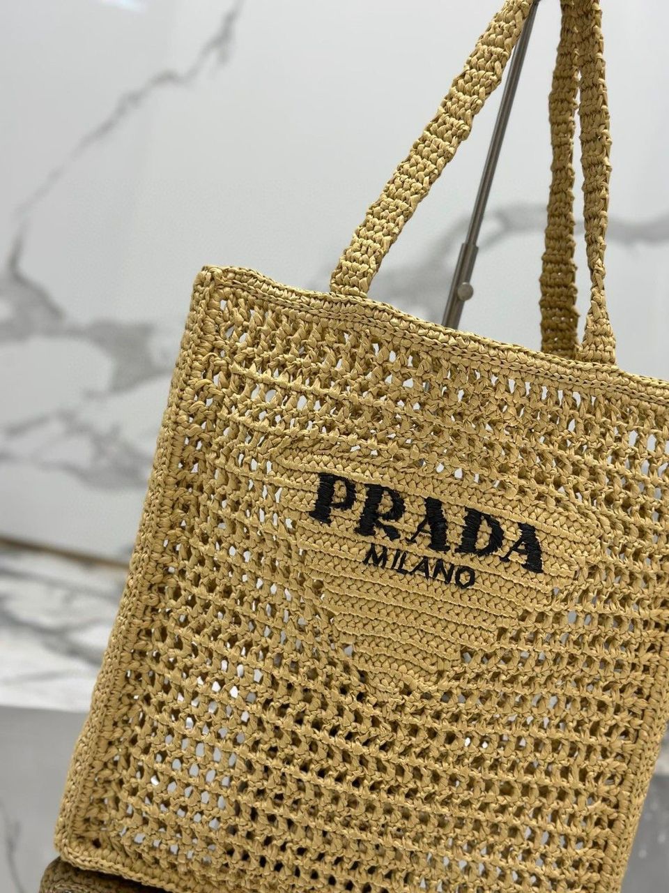 Bolsa Tote Fibra Natural Trançada Bege