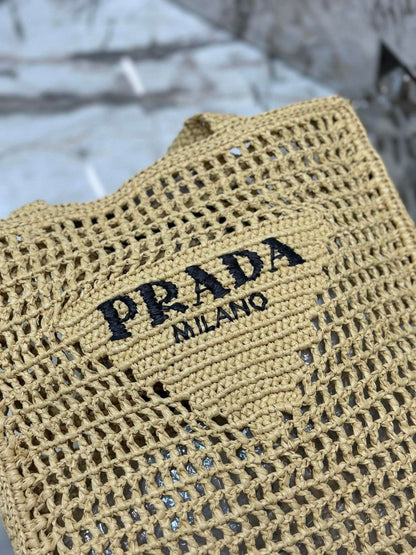 Bolsa Tote Fibra Natural Trançada Bege