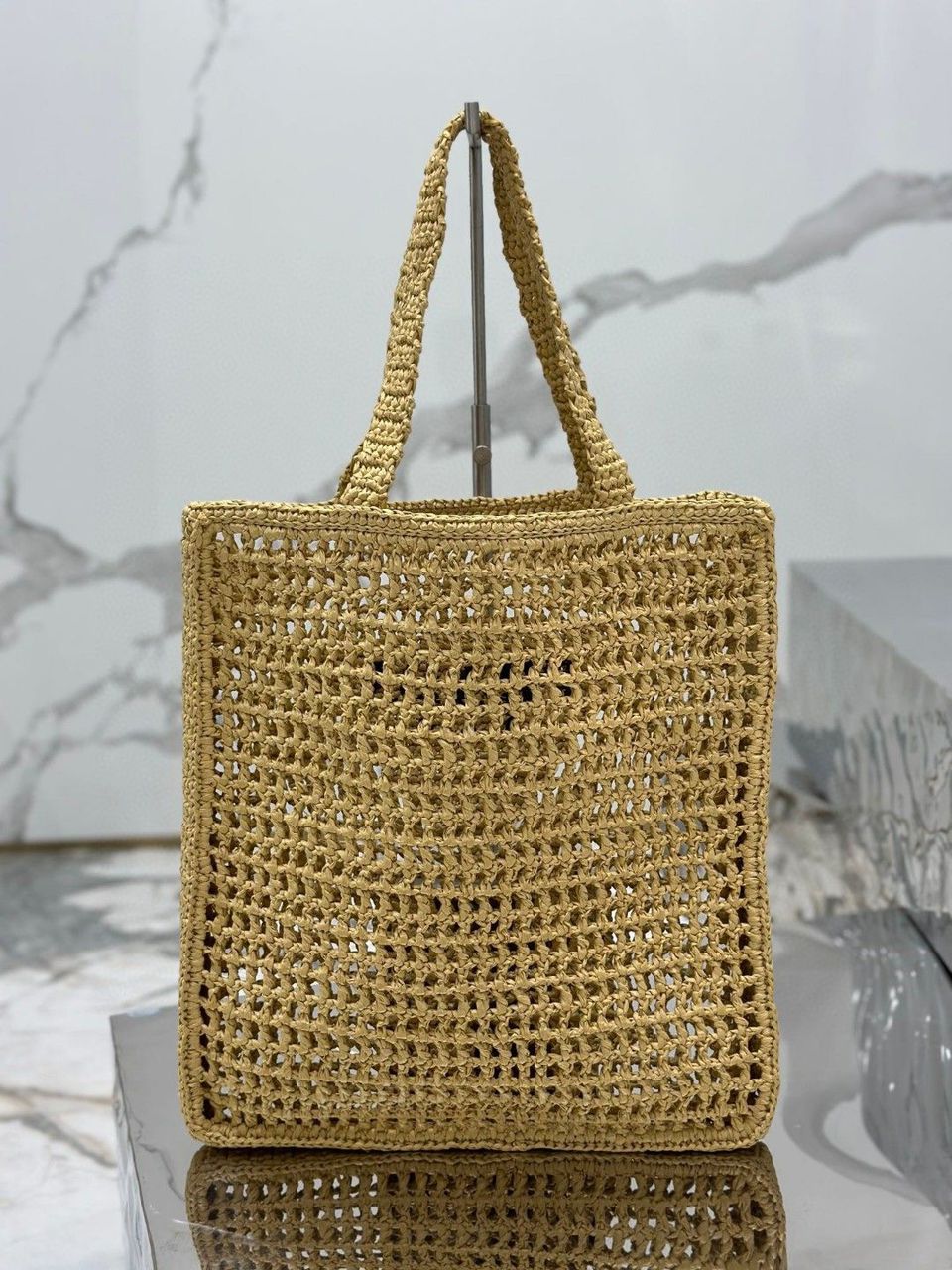 Bolsa Tote Fibra Natural Trançada Bege
