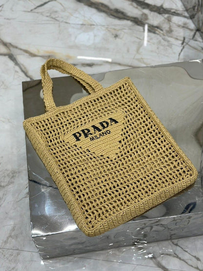 Bolsa Tote Fibra Natural Trançada Bege