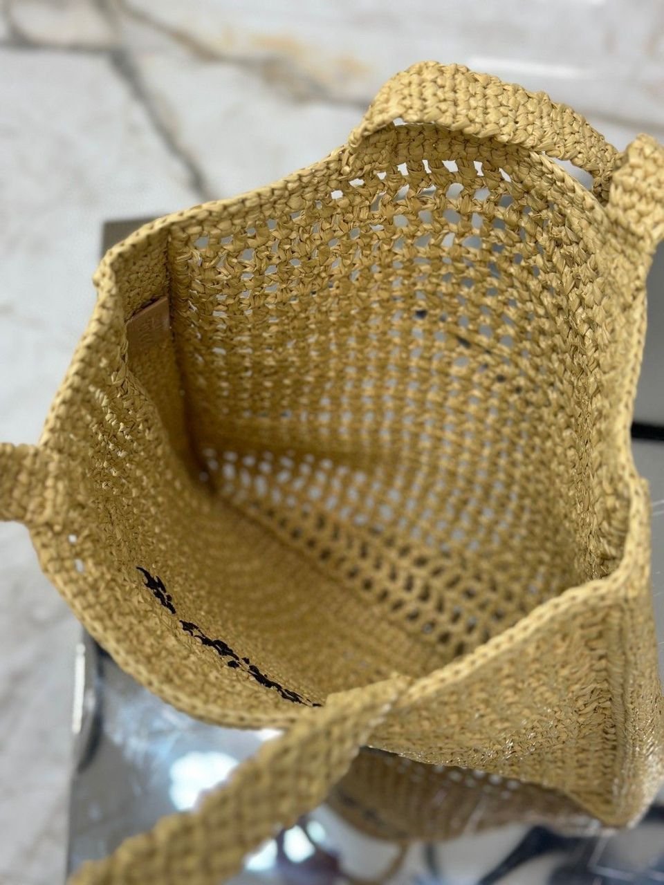 Bolsa Tote Fibra Natural Trançada Bege