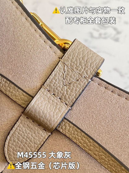 Bolsa Satchel Couro Cinza Claro Alças Ajustáveis