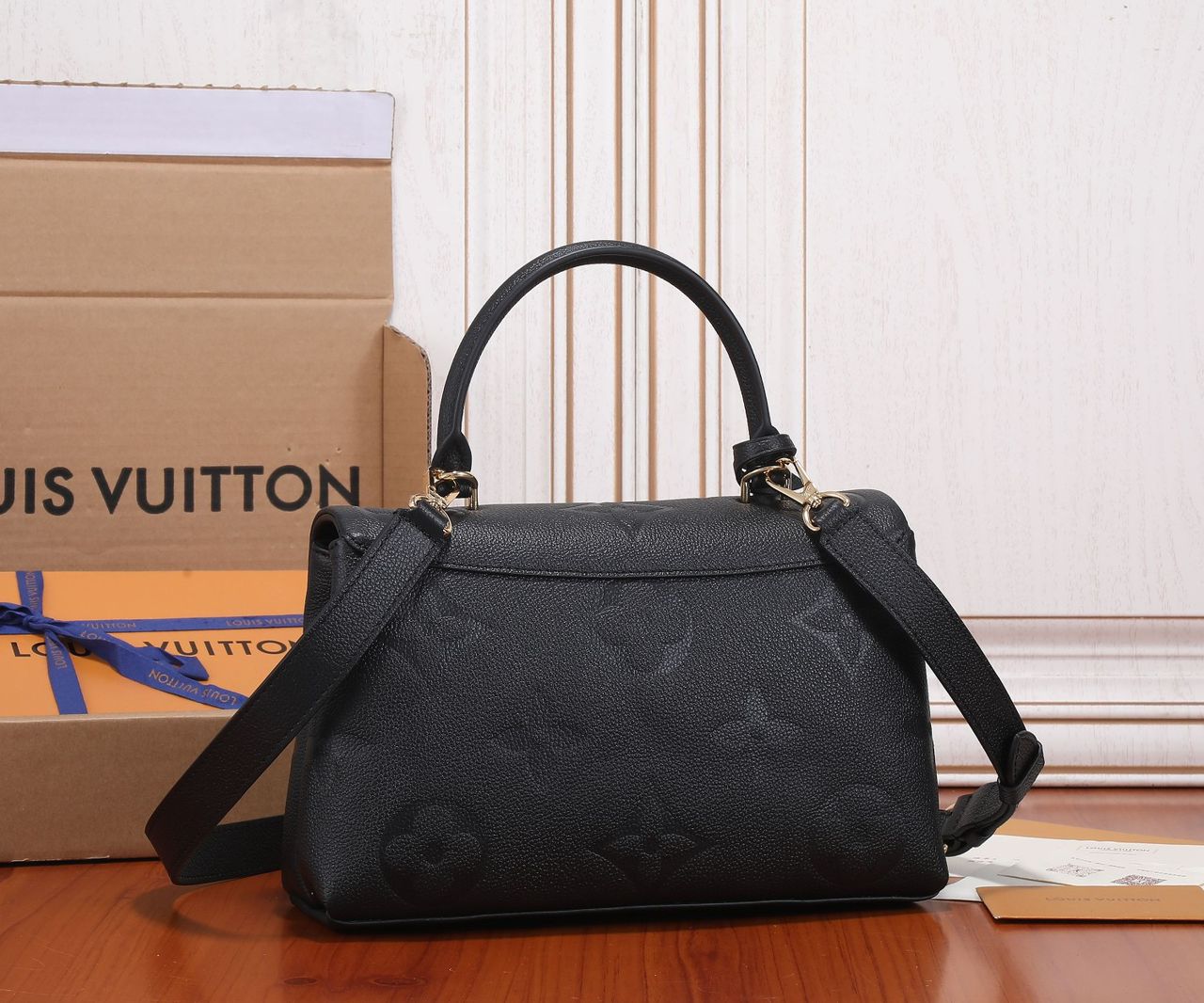 Bolsa Estruturada Couro Marrom Alça Dupla