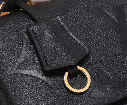 Bolsa Estruturada Couro Marrom Alça Dupla