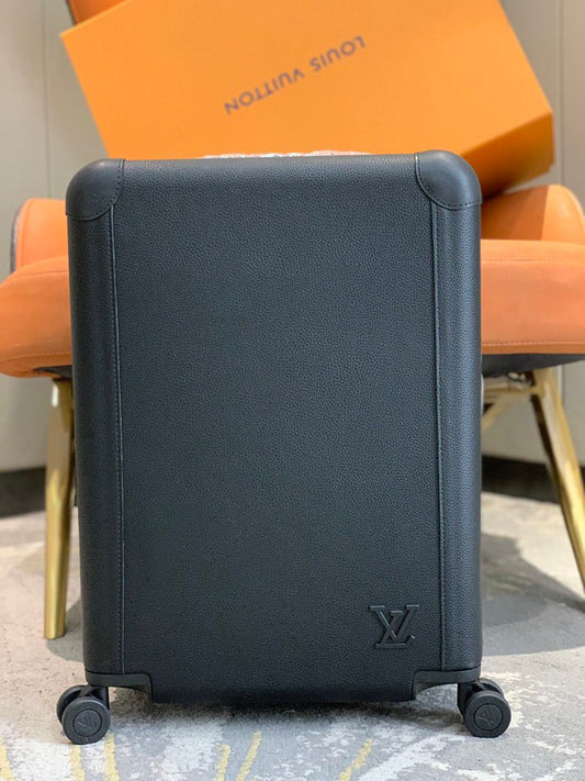 Mala Rígida Padrão Monograma Geométrico Preto 55cm