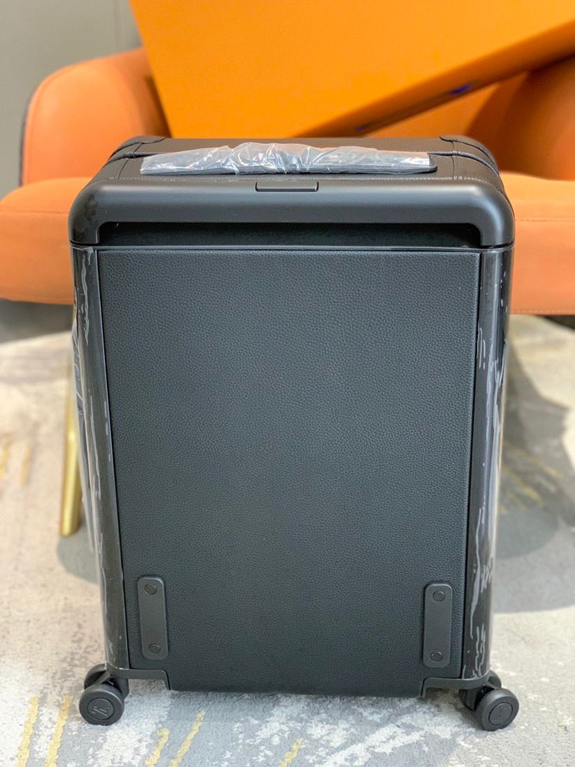 Mala Rígida Padrão Monograma Geométrico Preto 55cm
