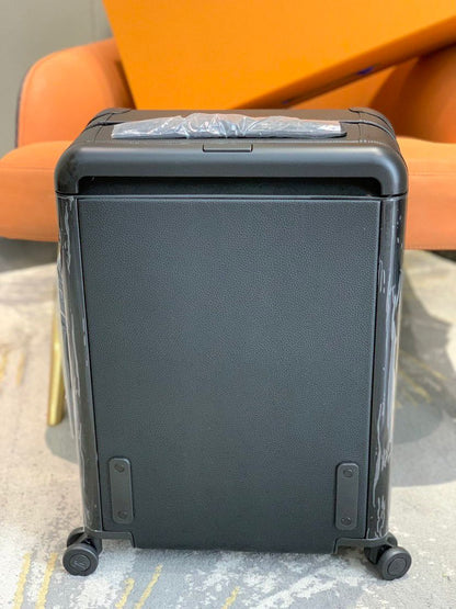 Mala Rígida Padrão Monograma Geométrico Preto 55cm