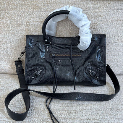 Bolsa Satchel Couro Preto