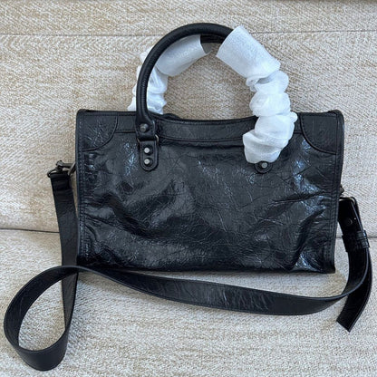 Bolsa Satchel Couro Preto