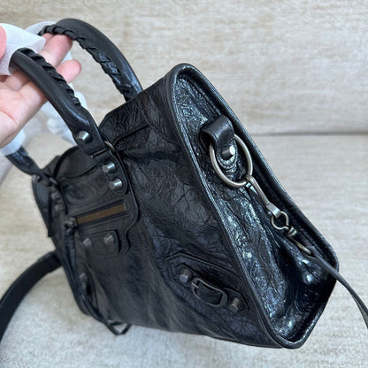 Bolsa Satchel Couro Preto