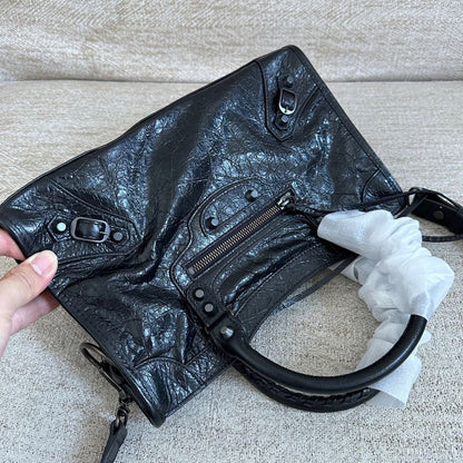 Bolsa Satchel Couro Preto
