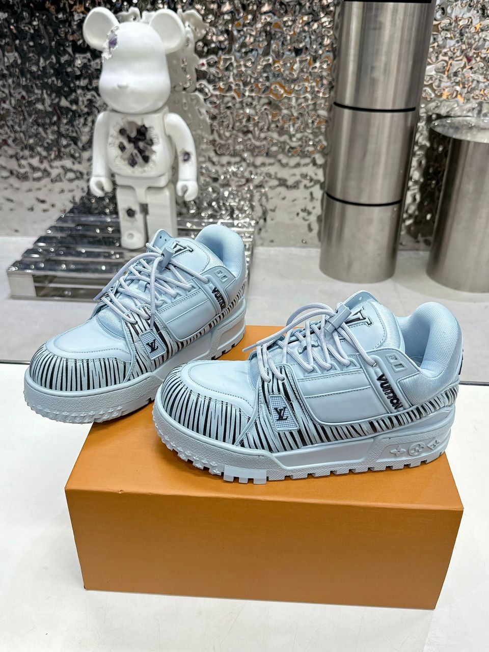 Tênis Casual Couro Azul
