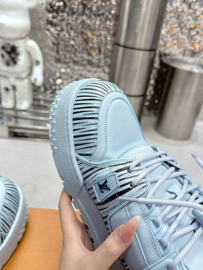 Tênis Casual Couro Azul