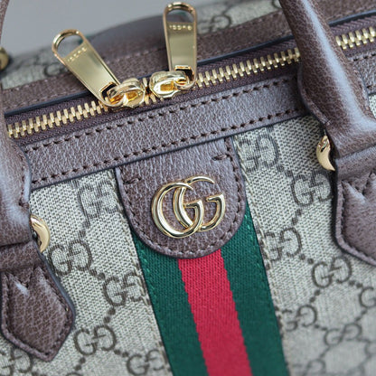 Bolsa Duffel Médio Couro Preto Alças Duplas