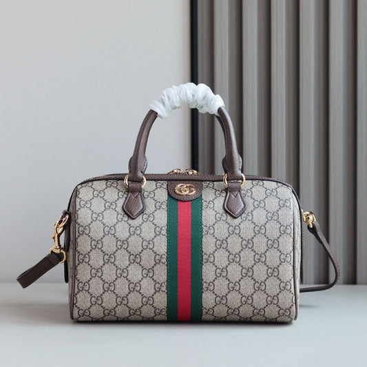 Bolsa Duffel Médio Couro Preto Alças Duplas