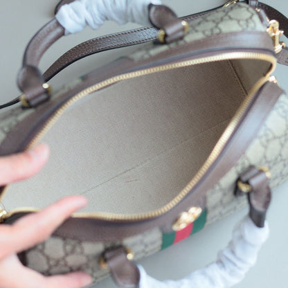 Bolsa Duffel Médio Couro Preto Alças Duplas