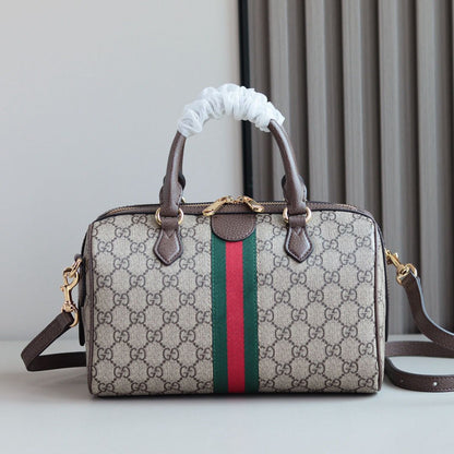 Bolsa Duffel Médio Couro Preto Alças Duplas