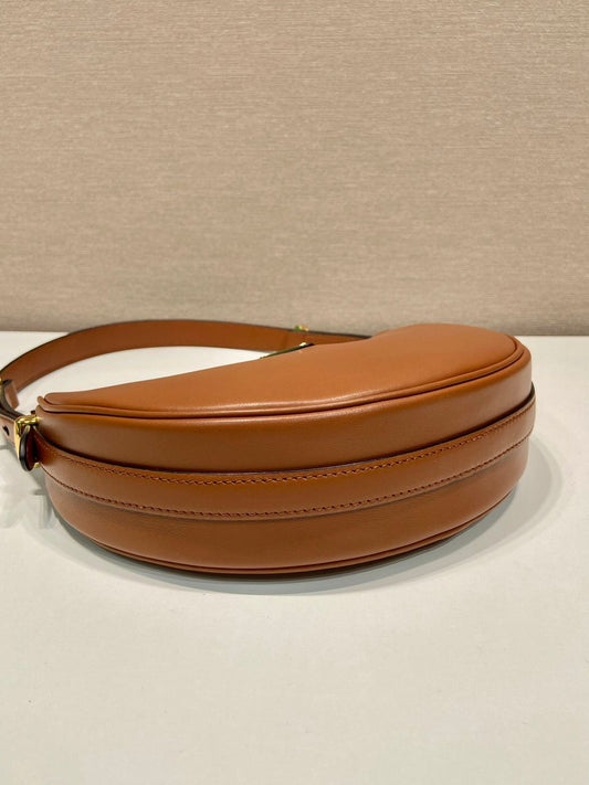 Prada Arqué Leather Brandy