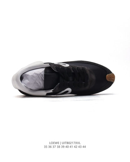 Tênis Runner Malha Preto Solado Contrastante