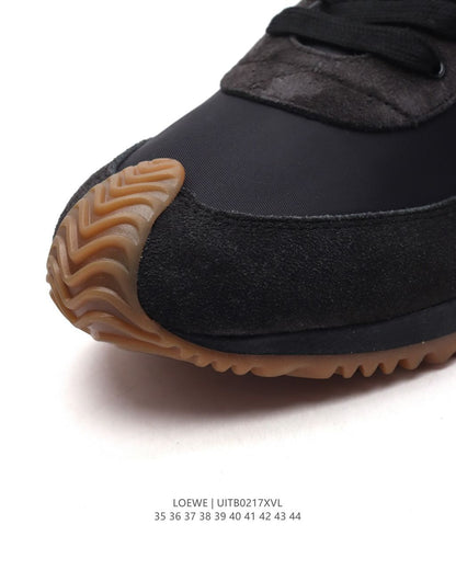 Tênis Runner Malha Preto Solado Contrastante