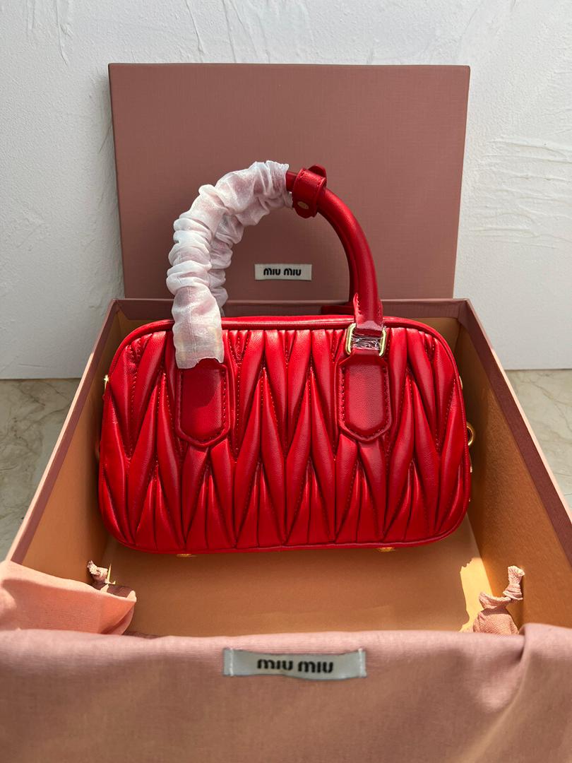 Bolsa Satchel Couro Vermelho Mini