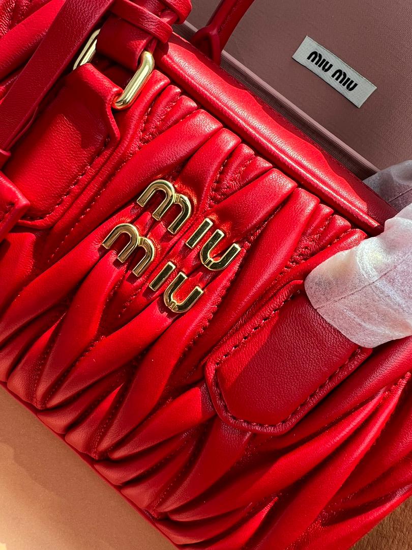 Bolsa Satchel Couro Vermelho Mini