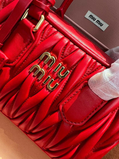 Bolsa Satchel Couro Vermelho Mini