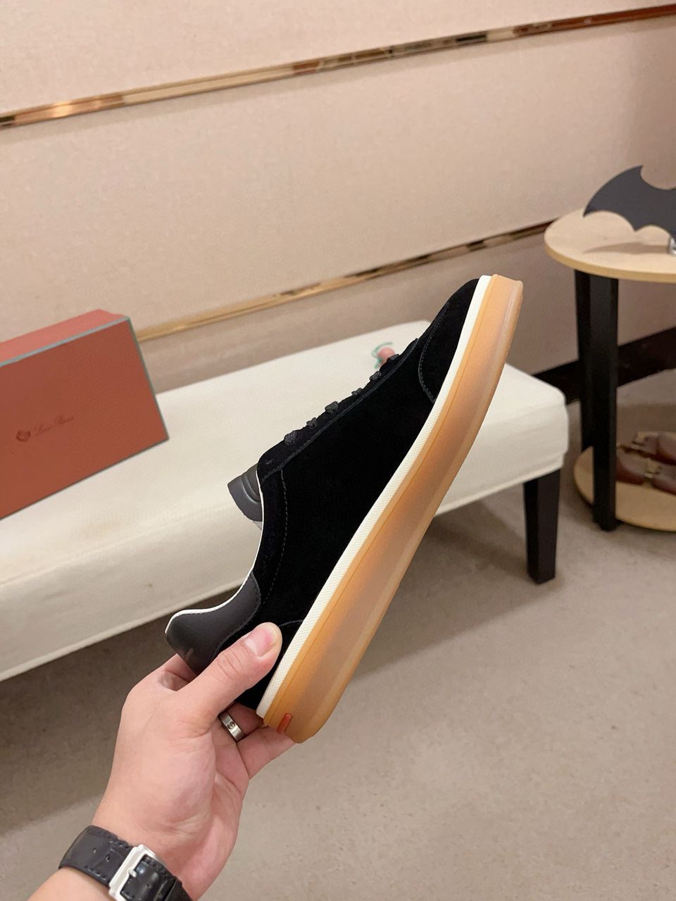 Tênis Couro Preto Casual Elegante