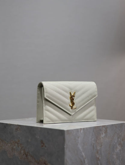 Bolsa Ombro Couro Branco Liso