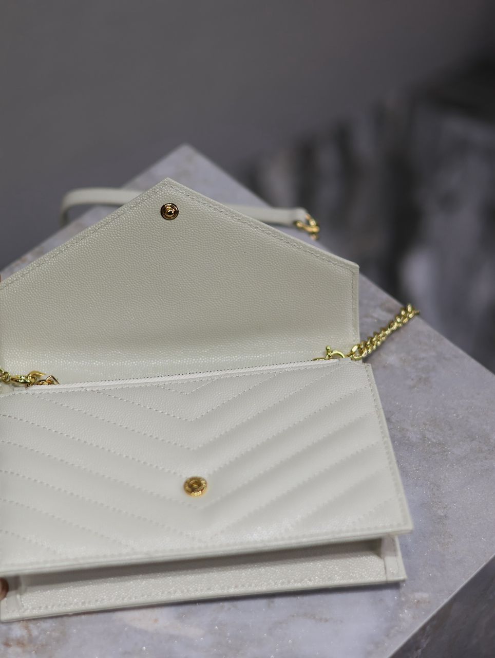 Bolsa Ombro Couro Branco Liso