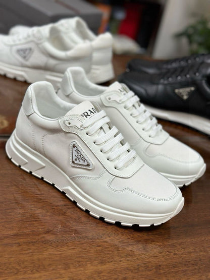 Tênis Couro Branco Cano Baixo Casual