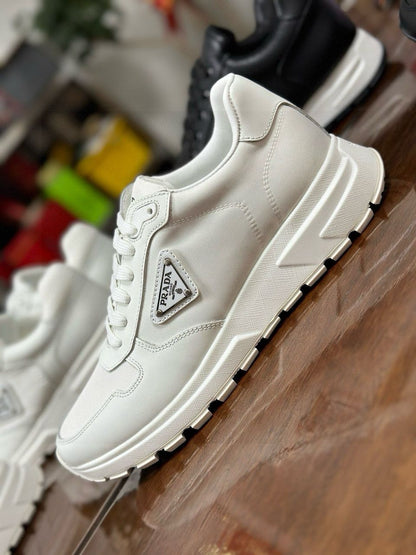 Tênis Couro Branco Cano Baixo Casual