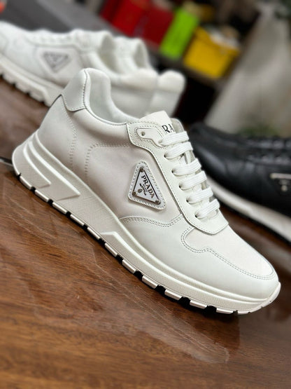 Tênis Couro Branco Cano Baixo Casual
