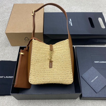 Bolsa Satchel Couro Supple Pequena Marrom