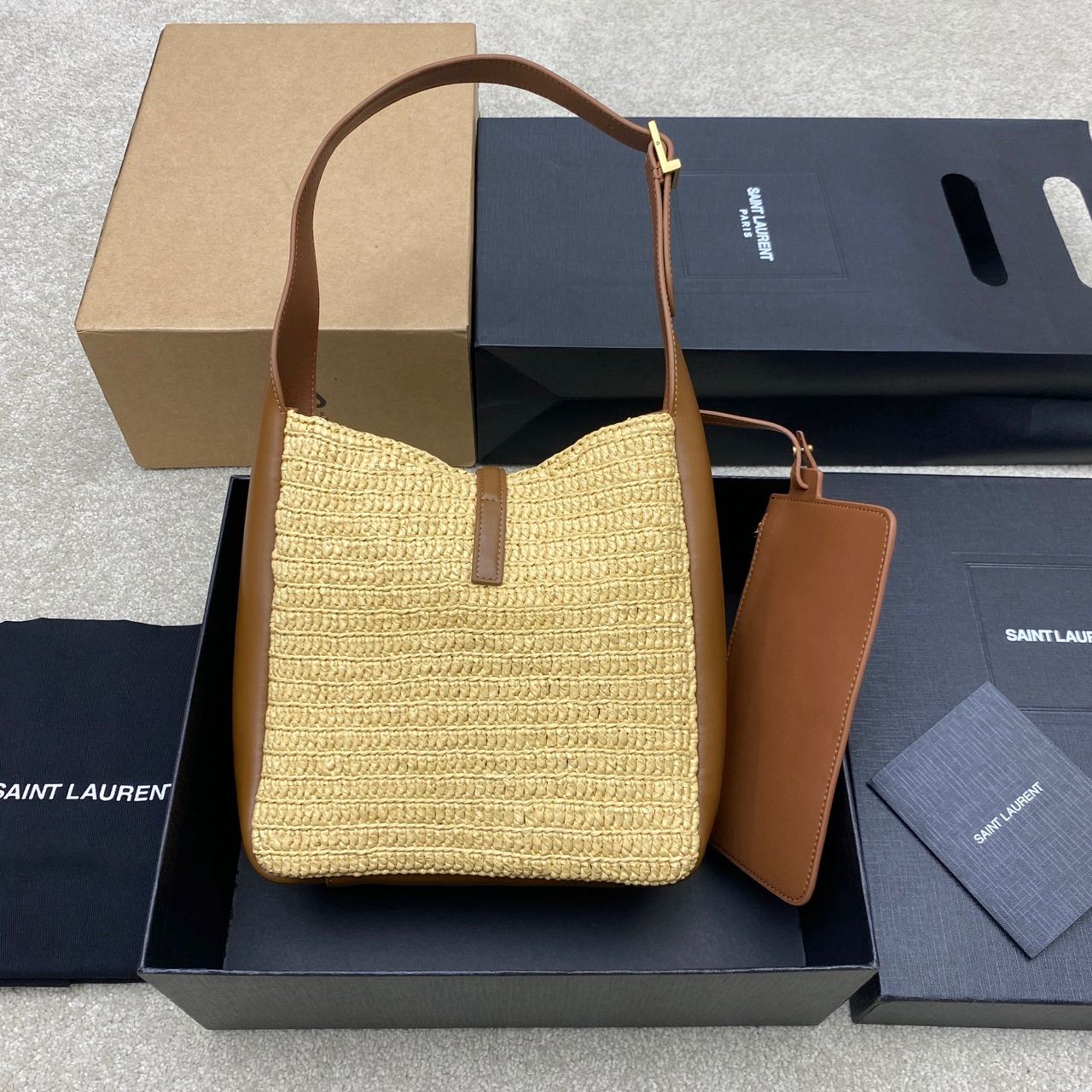 Bolsa Satchel Couro Supple Pequena Marrom