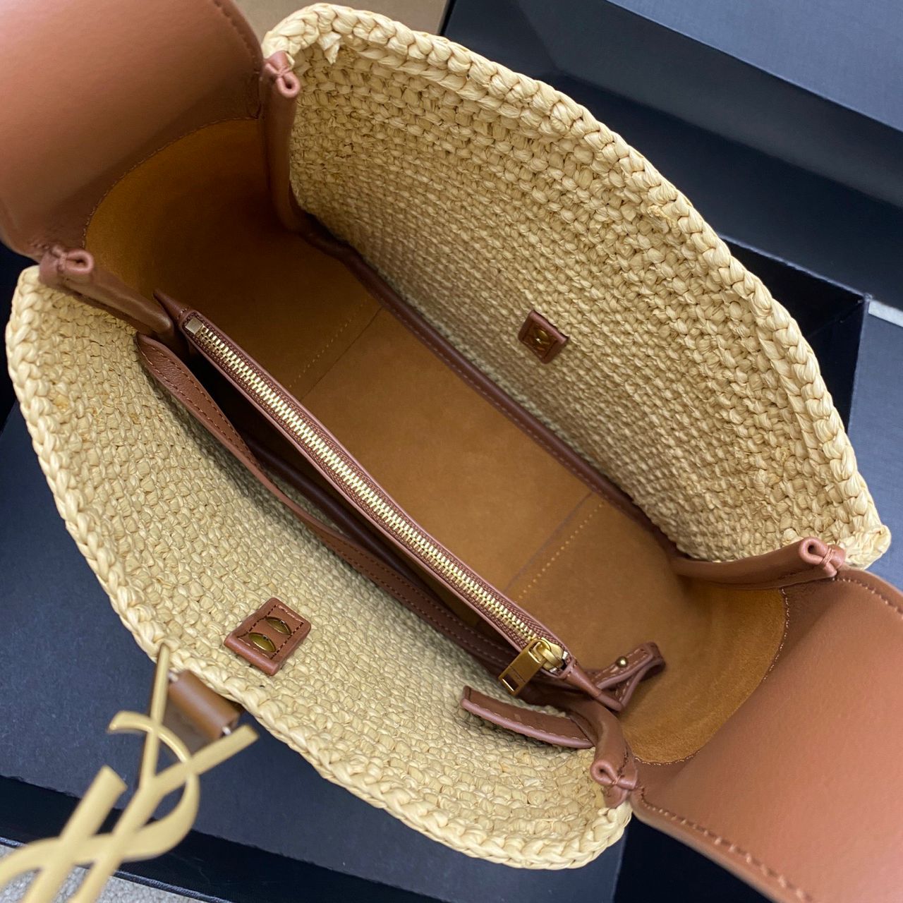 Bolsa Satchel Couro Supple Pequena Marrom