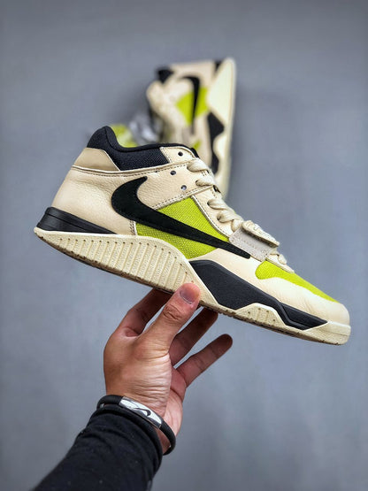 Tênis Cano Alto Basquete Suede Verde Cactus Detalhe Rebite