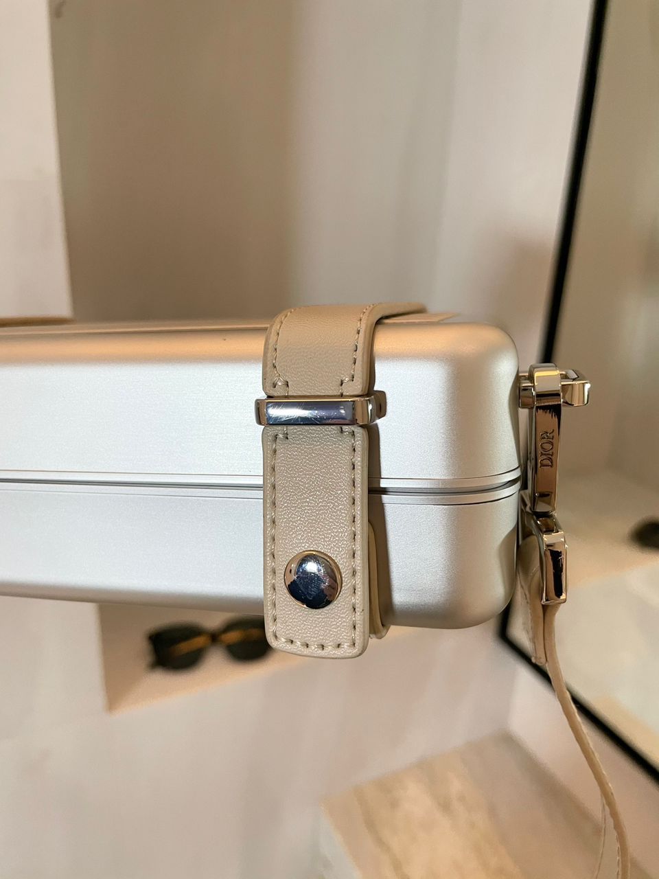 Bolsa Transversal Couro Preto Texturizado