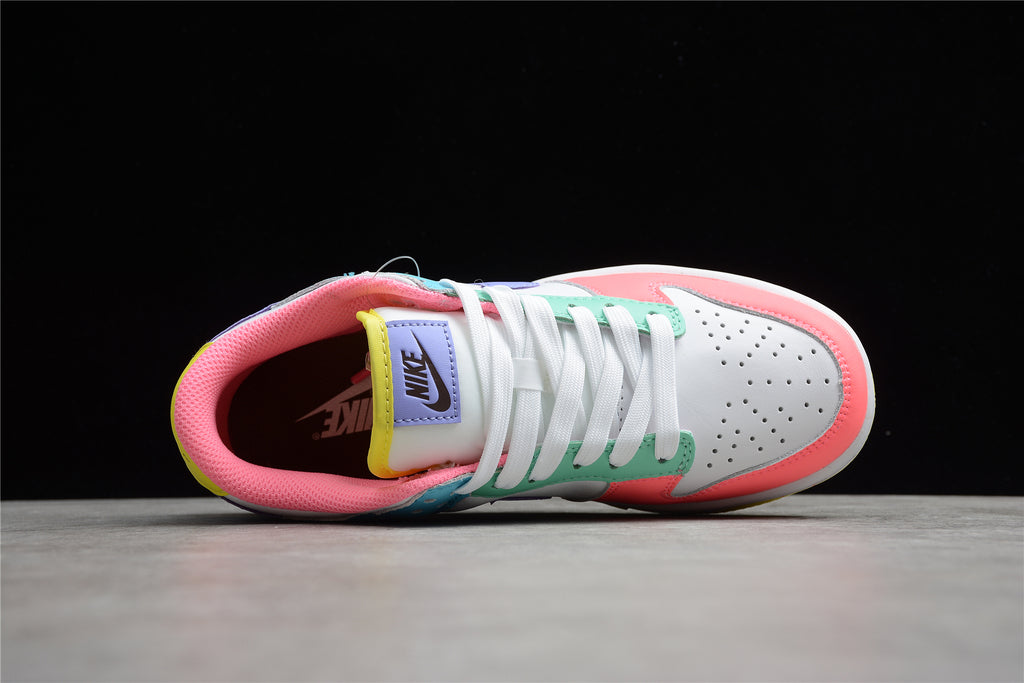 Tênis Cano Baixo Couro Multicolorido Pastel