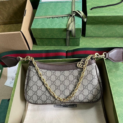 Bolsa Pequena Couro Bege Letras Entrelaçadas Small